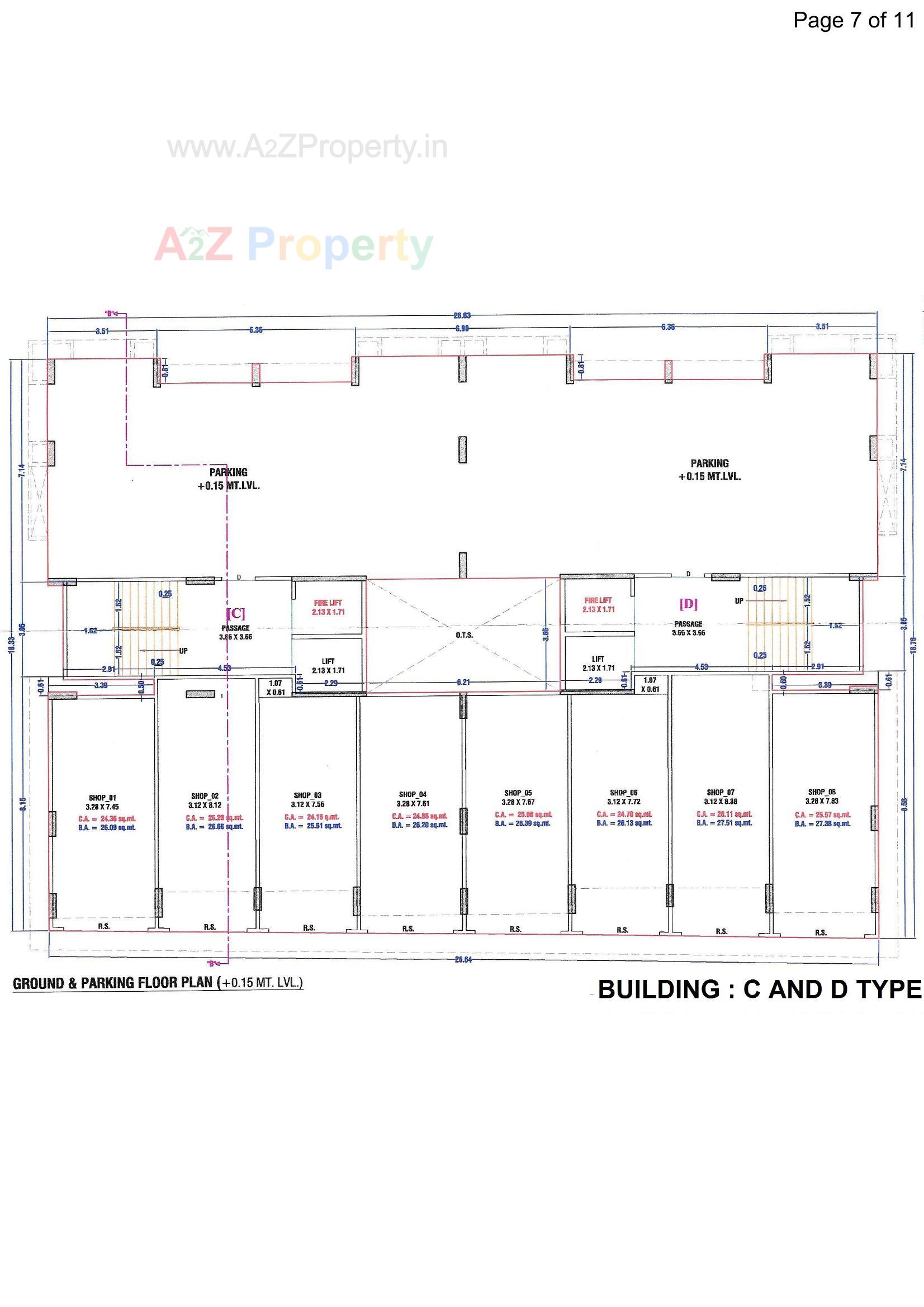 Layout of real estate project Gajanand Residency located at Dindoli, Surat, Gujarat