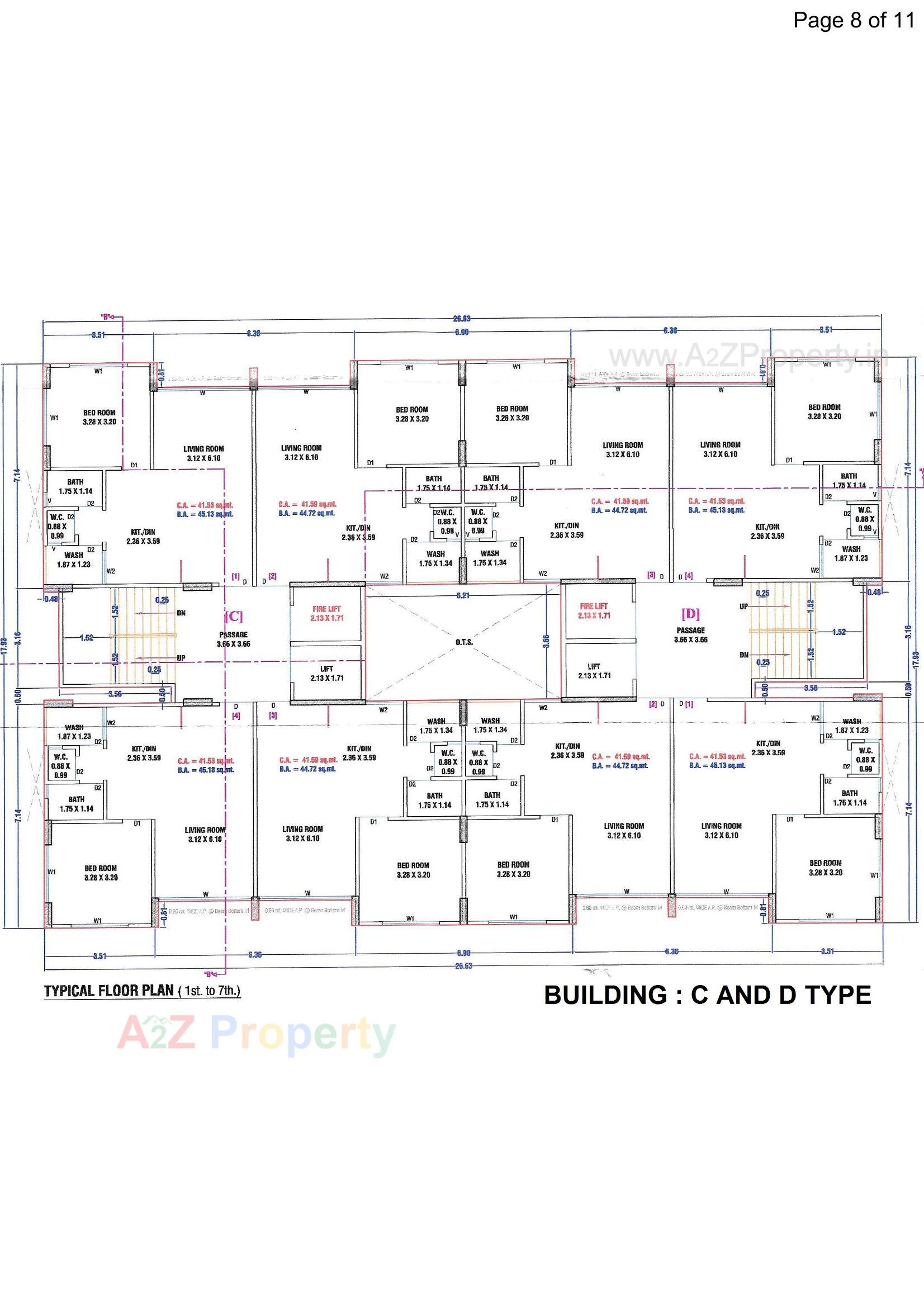 Layout of real estate project Gajanand Residency located at Dindoli, Surat, Gujarat