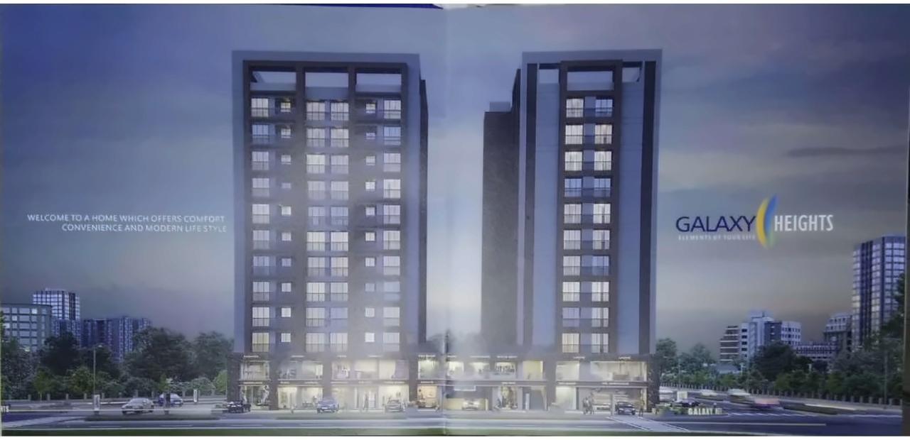 3D Elevation of real estate project Galaxy Heights located at Surat, Surat, Gujarat