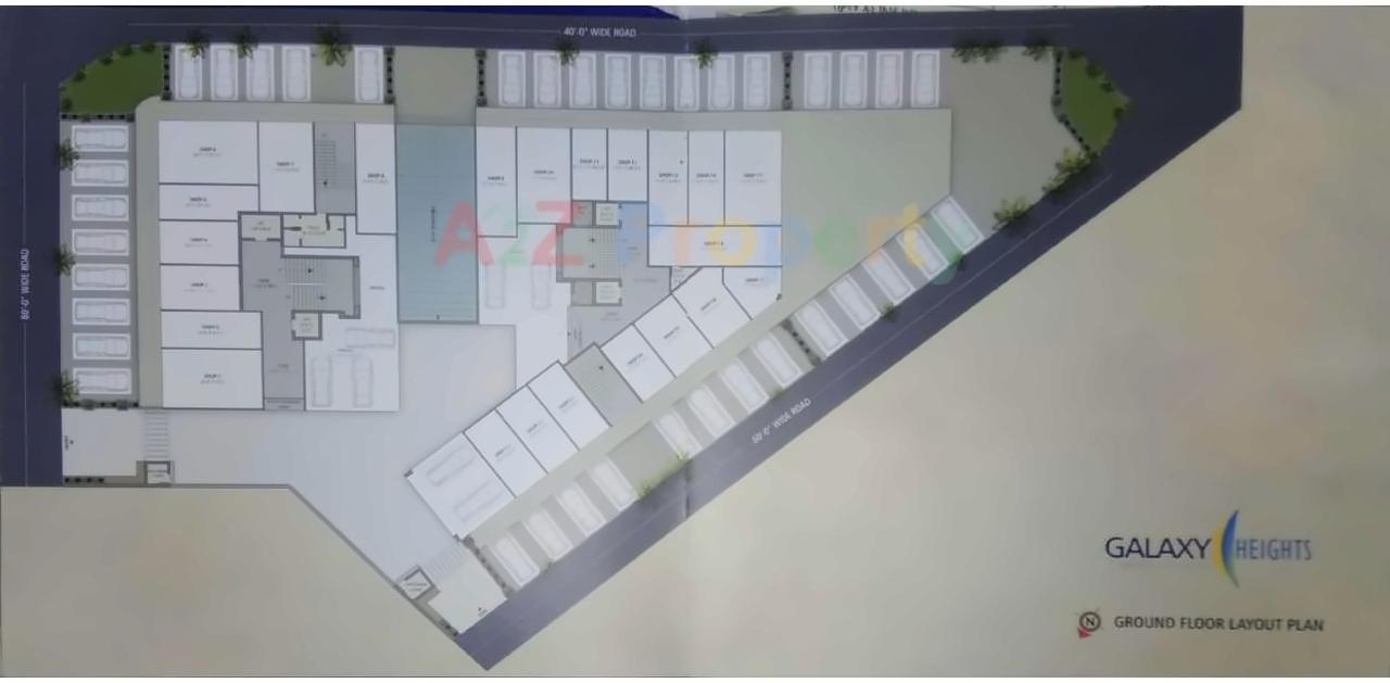 Layout of real estate project Galaxy Heights located at Surat, Surat, Gujarat