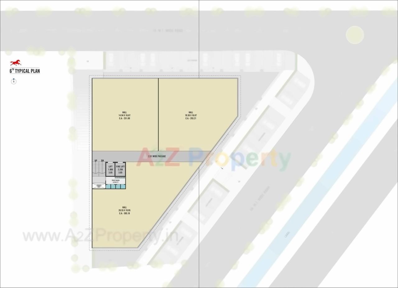Layout of real estate project Galloping Corridor located at Bharthana, Surat, Gujarat