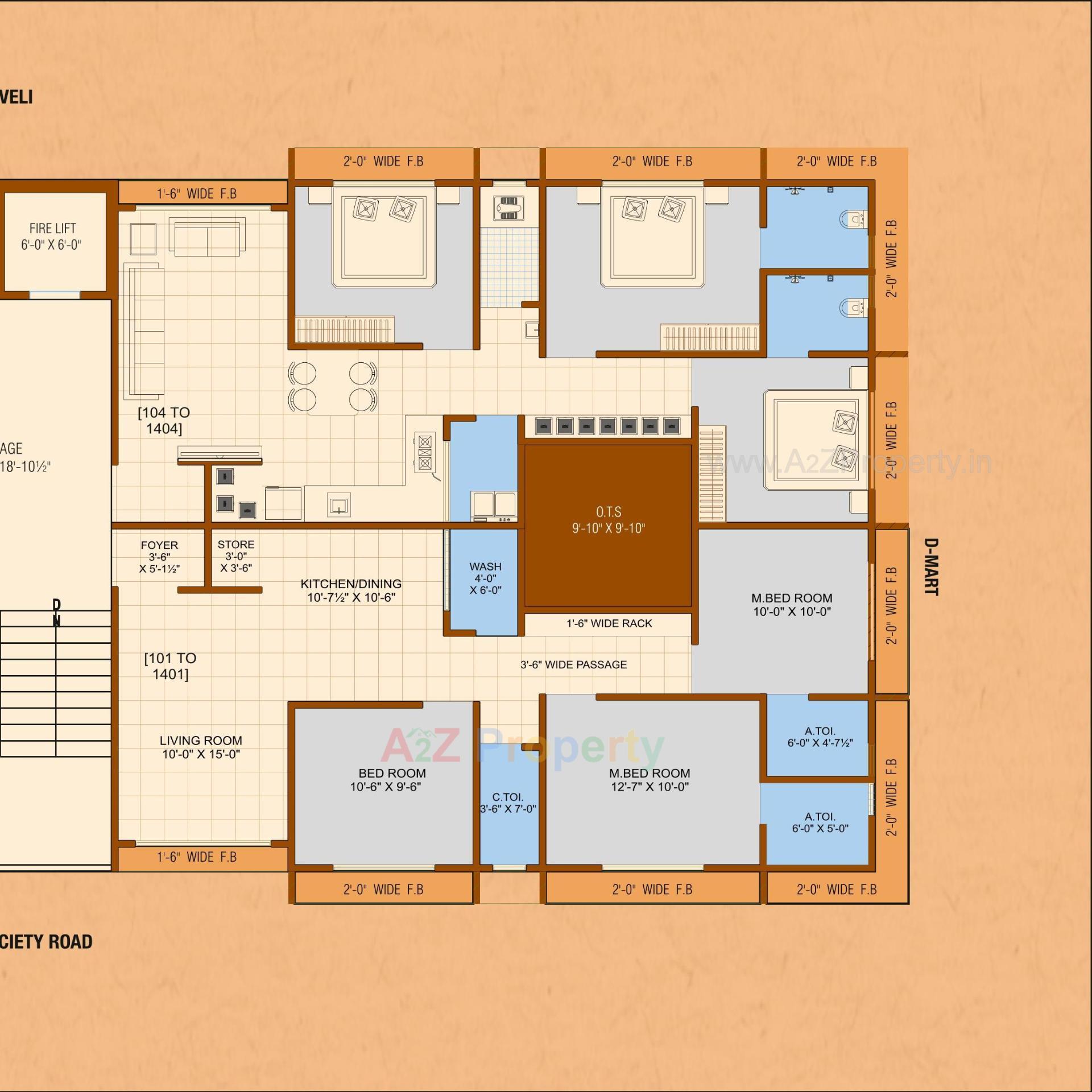 Layout of real estate project Girikandra Residency located at Puna, Surat, Gujarat