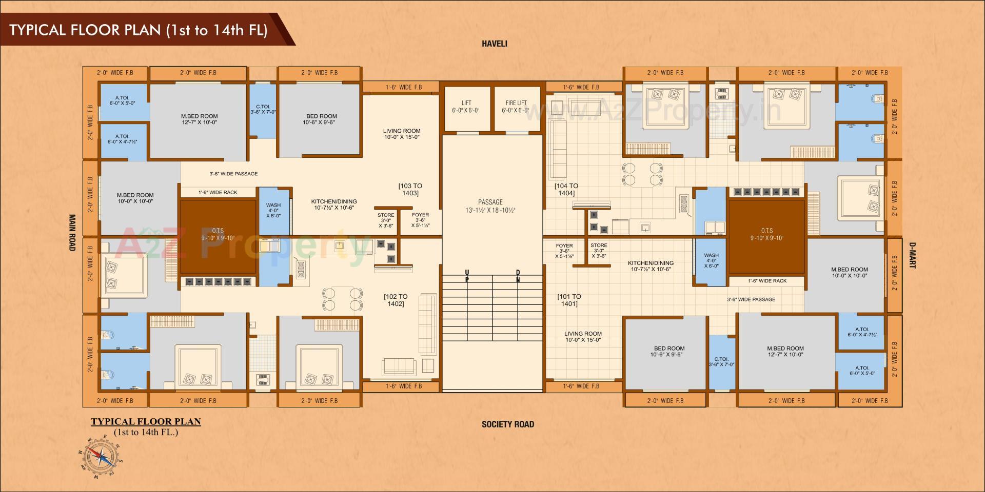 Layout of real estate project Girikandra Residency located at Puna, Surat, Gujarat