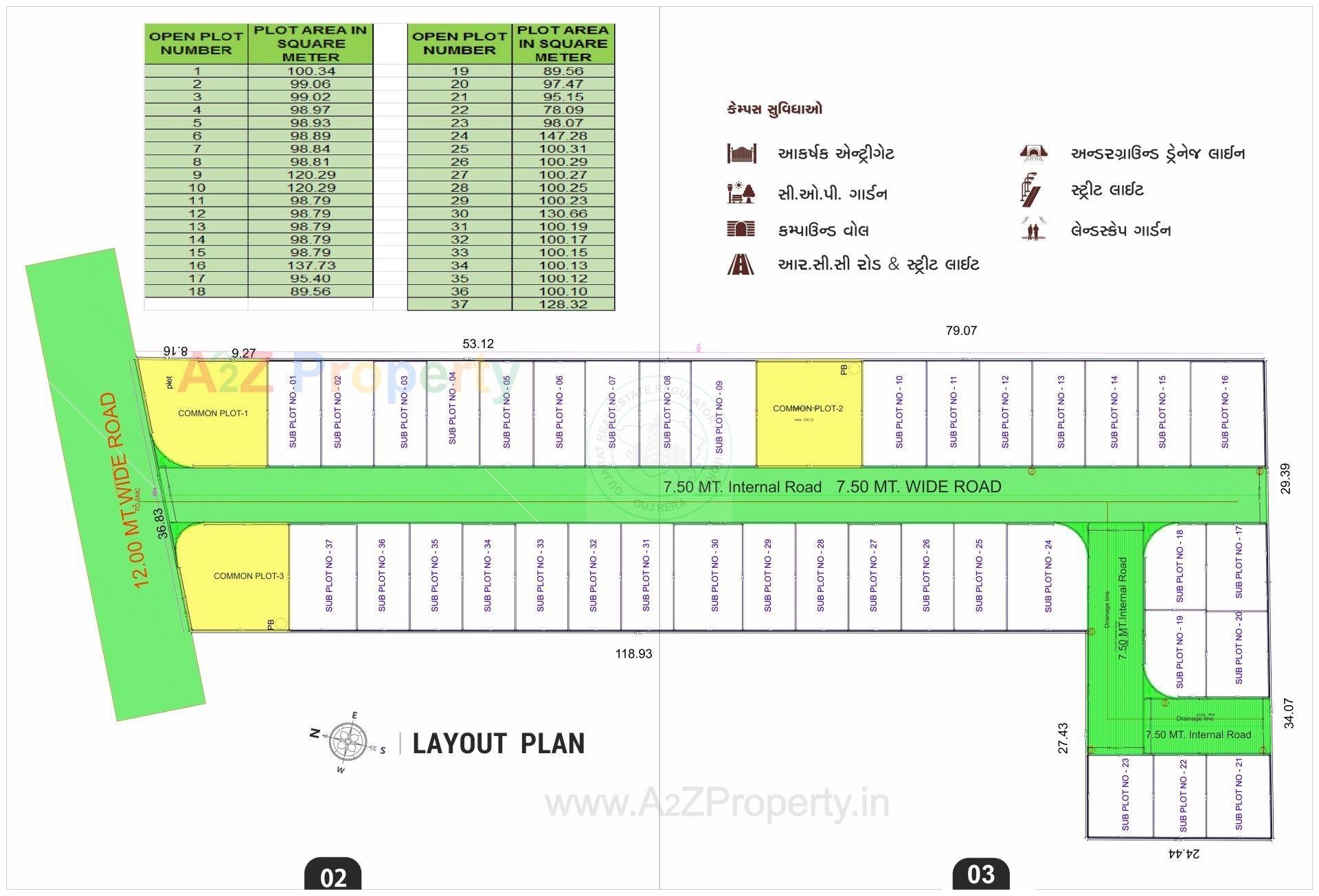 Layout of real estate project Giriraj Villa located at Sarthana, Surat, Gujarat
