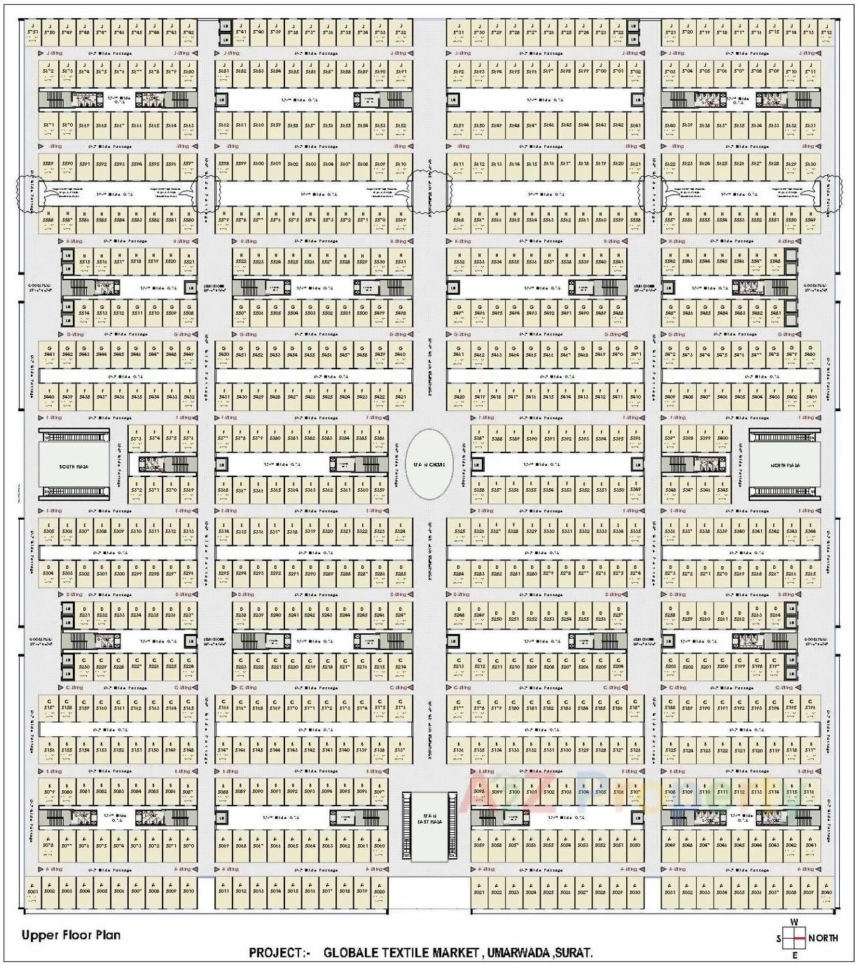  of real estate project Globale Textile Market located at Umarwada, Surat, Gujarat