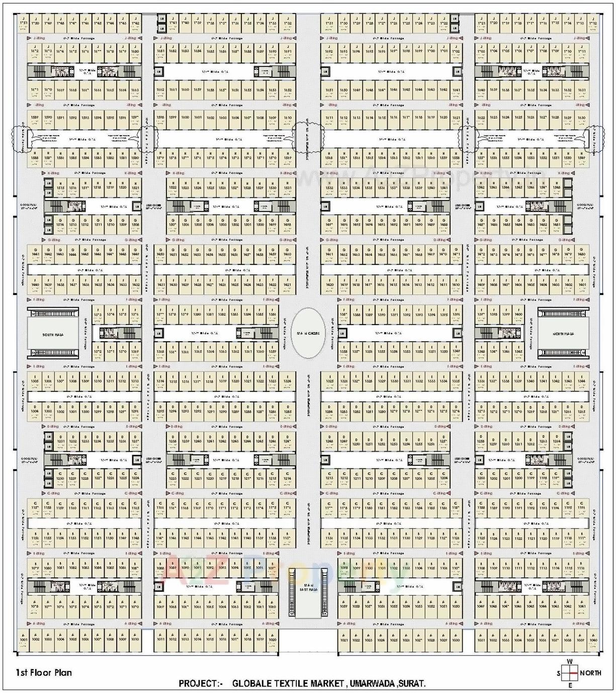  of real estate project Globale Textile Market located at Umarwada, Surat, Gujarat