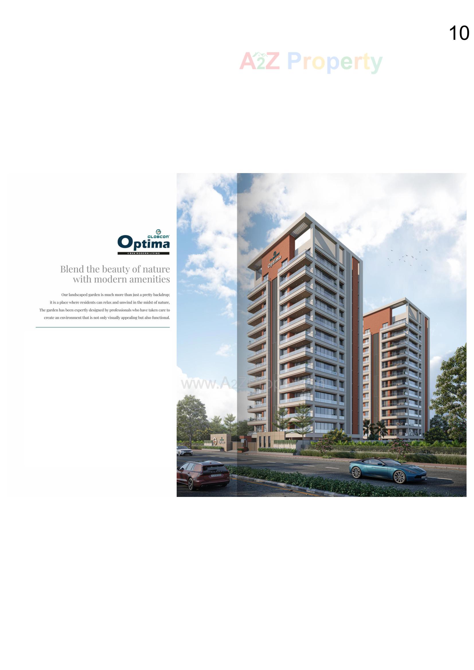 3D Elevation of real estate project Globcon Optima located at Pal, Surat, Gujarat