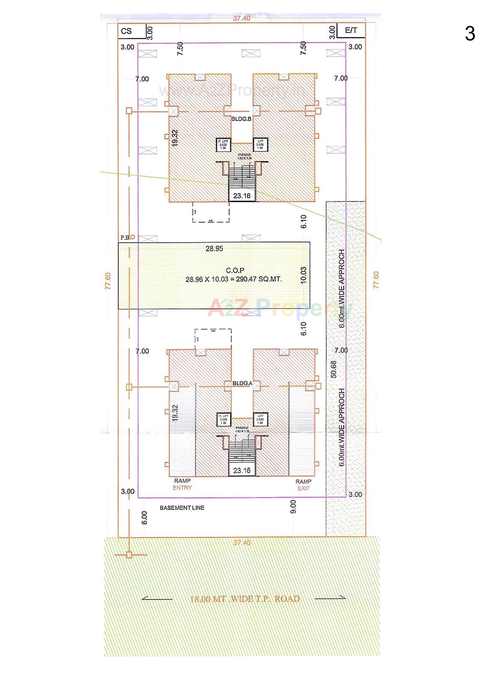 Layout of real estate project Globcon Optima located at Pal, Surat, Gujarat