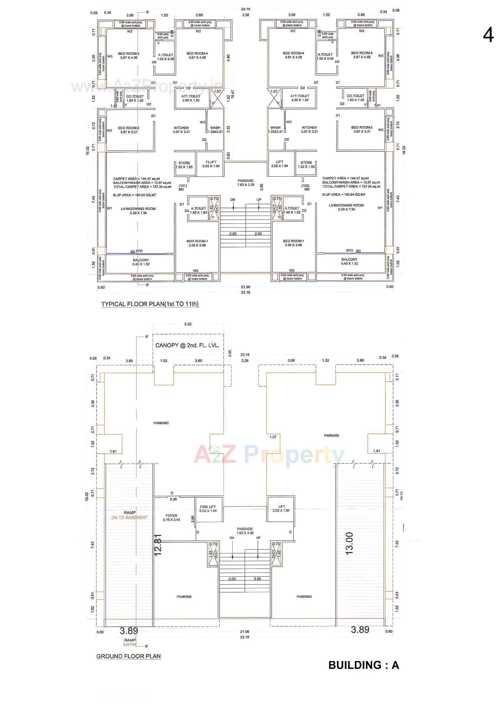 Layout of real estate project Globcon Optima located at Pal, Surat, Gujarat