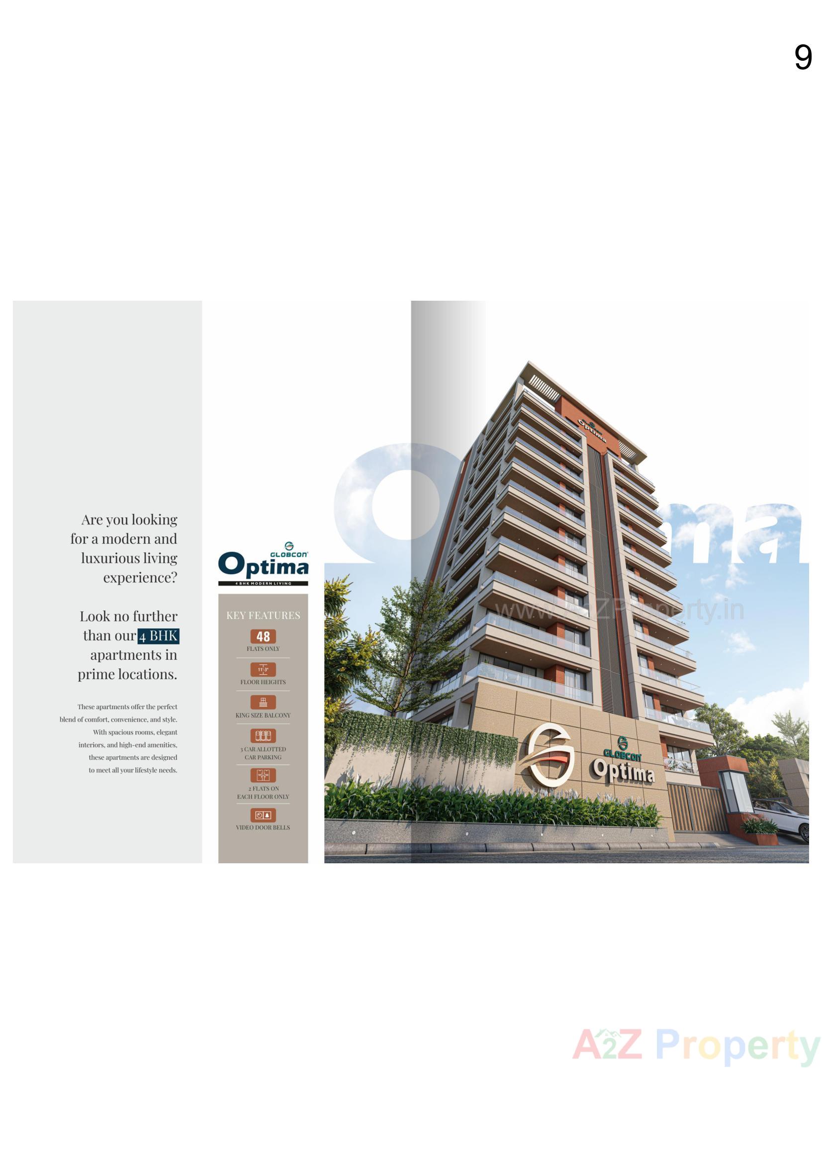 3D Elevation of real estate project Globcon Optima located at Pal, Surat, Gujarat