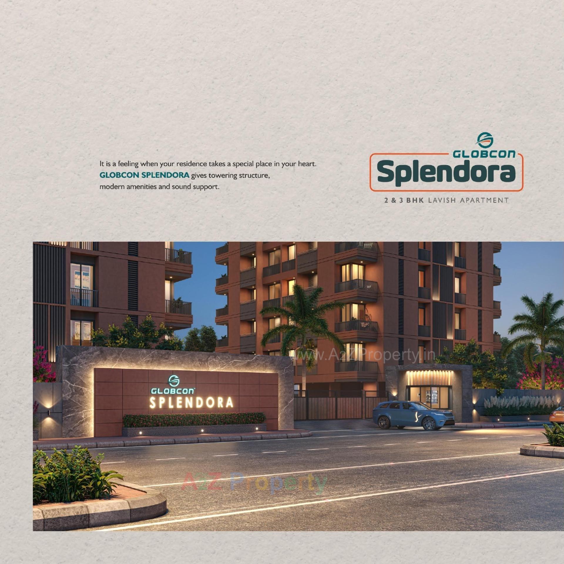 3D Elevation of real estate project Globcon Splendora located at Palanpor, Surat, Gujarat