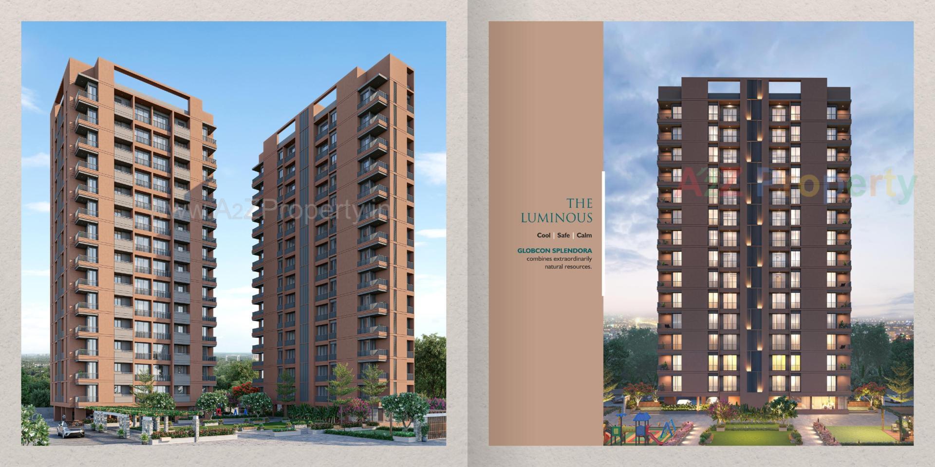 3D Elevation of real estate project Globcon Splendora located at Palanpor, Surat, Gujarat