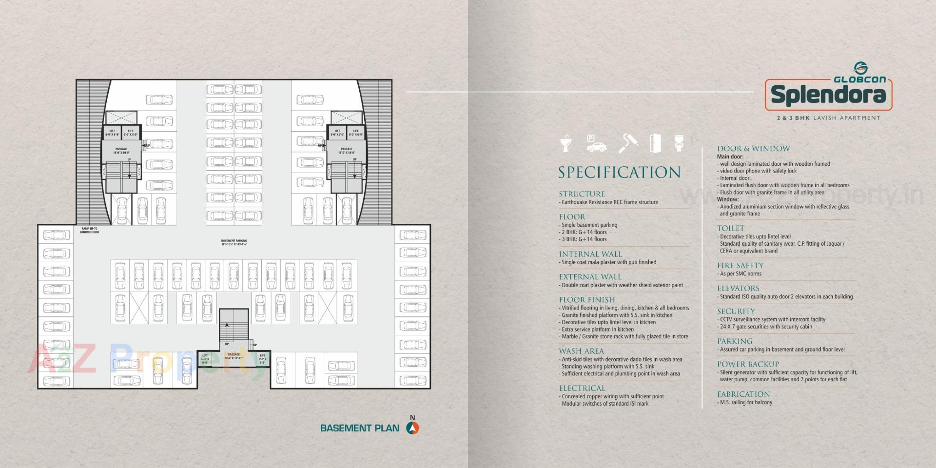 Layout of real estate project Globcon Splendora located at Palanpor, Surat, Gujarat