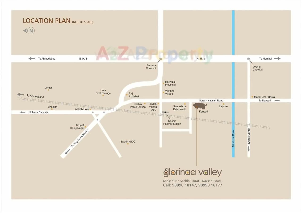  of real estate project Glorina Valley located at Kansad, Surat, Gujarat