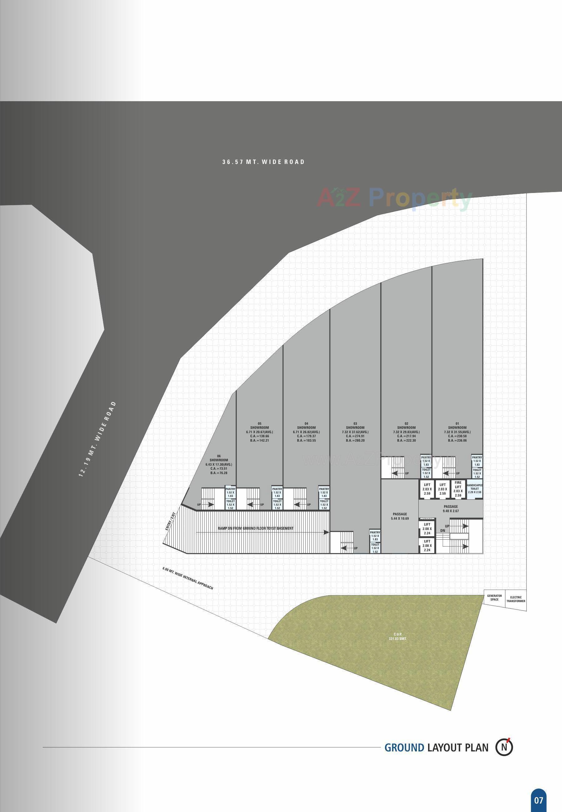 Layout of real estate project Gokul Towers located at Athwa, Surat, Gujarat