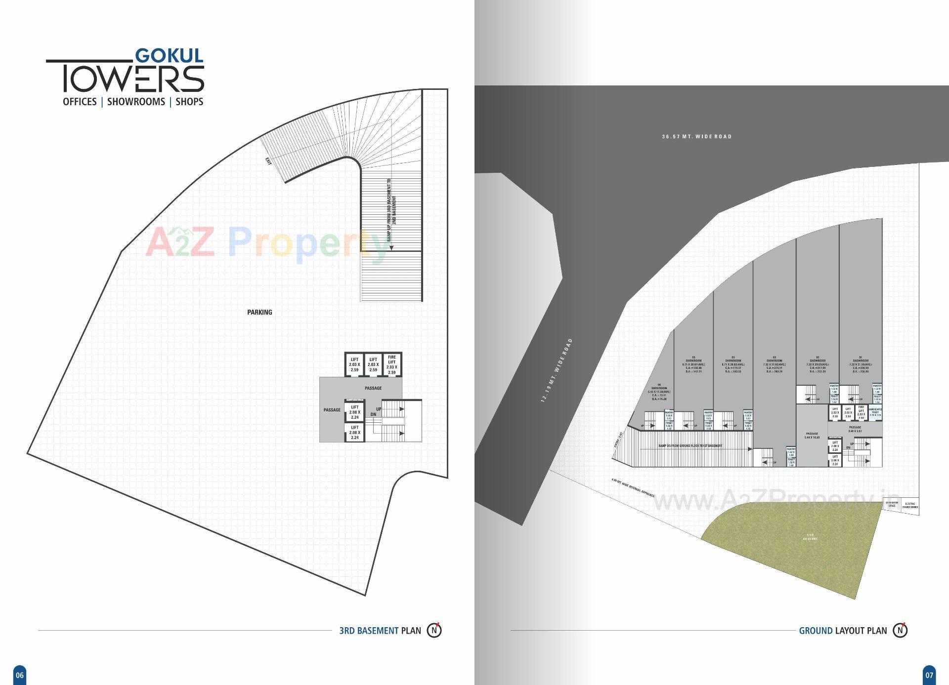  of real estate project Gokul Towers located at Athwa, Surat, Gujarat