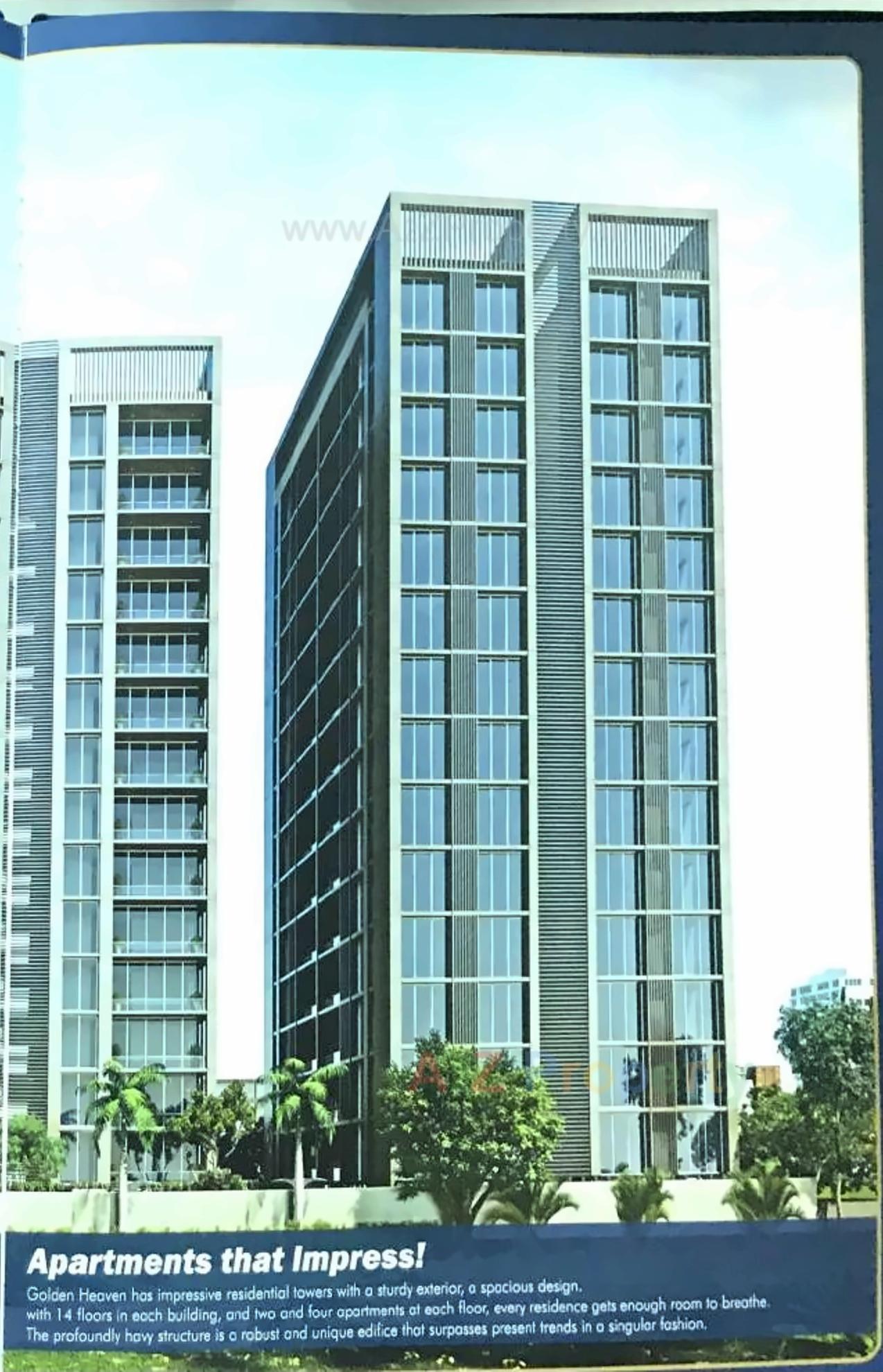 3D Elevation of real estate project Golden Heaven located at Surat, Surat, Gujarat