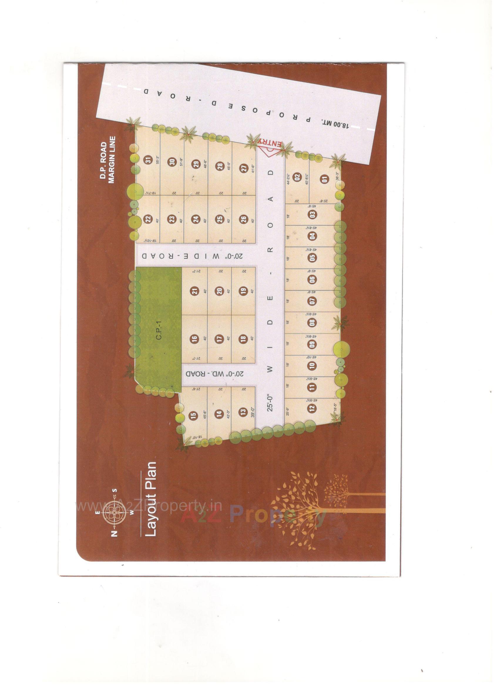 Layout of real estate project Golden Velly located at Lajpor, Surat, Gujarat