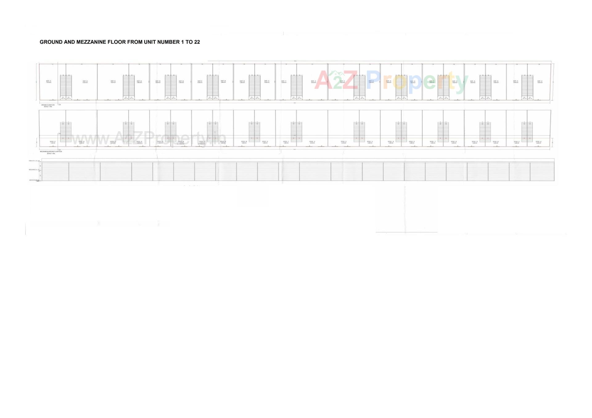 Layout of real estate project Gopin Fruit Market located at Surat, Surat, Gujarat