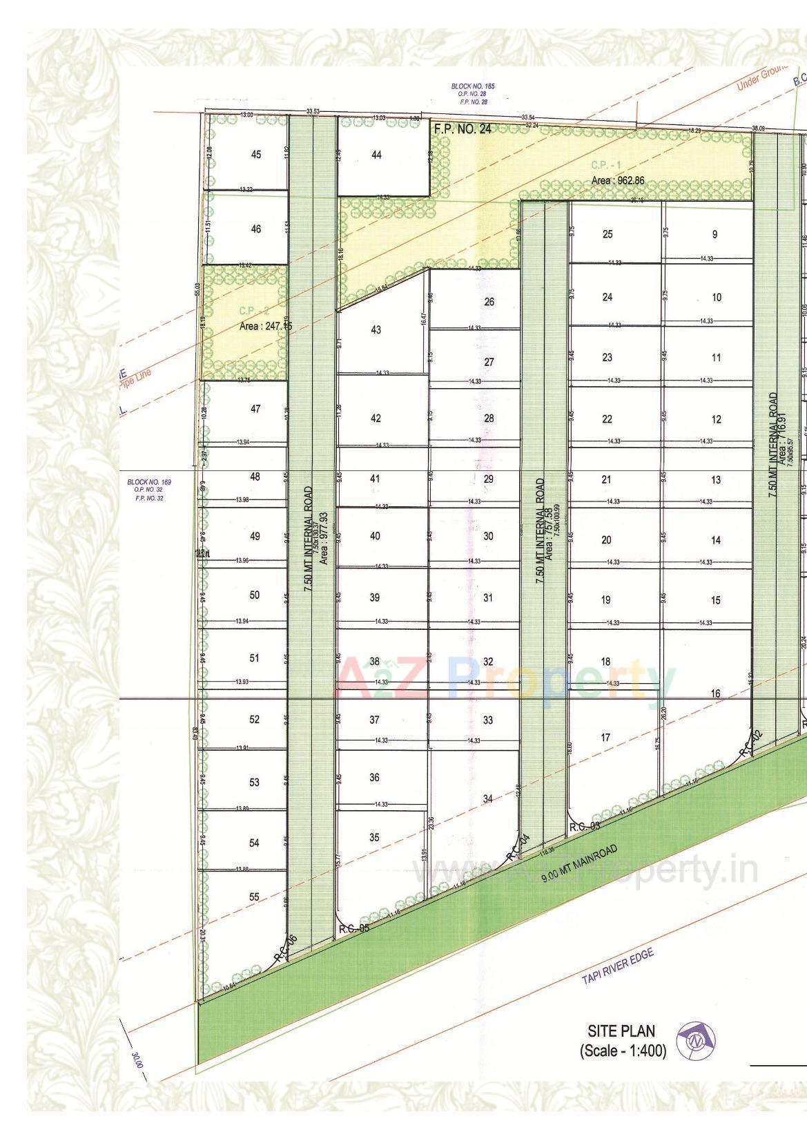 Layout of real estate project Gopin Villa located at Surat, Surat, Gujarat