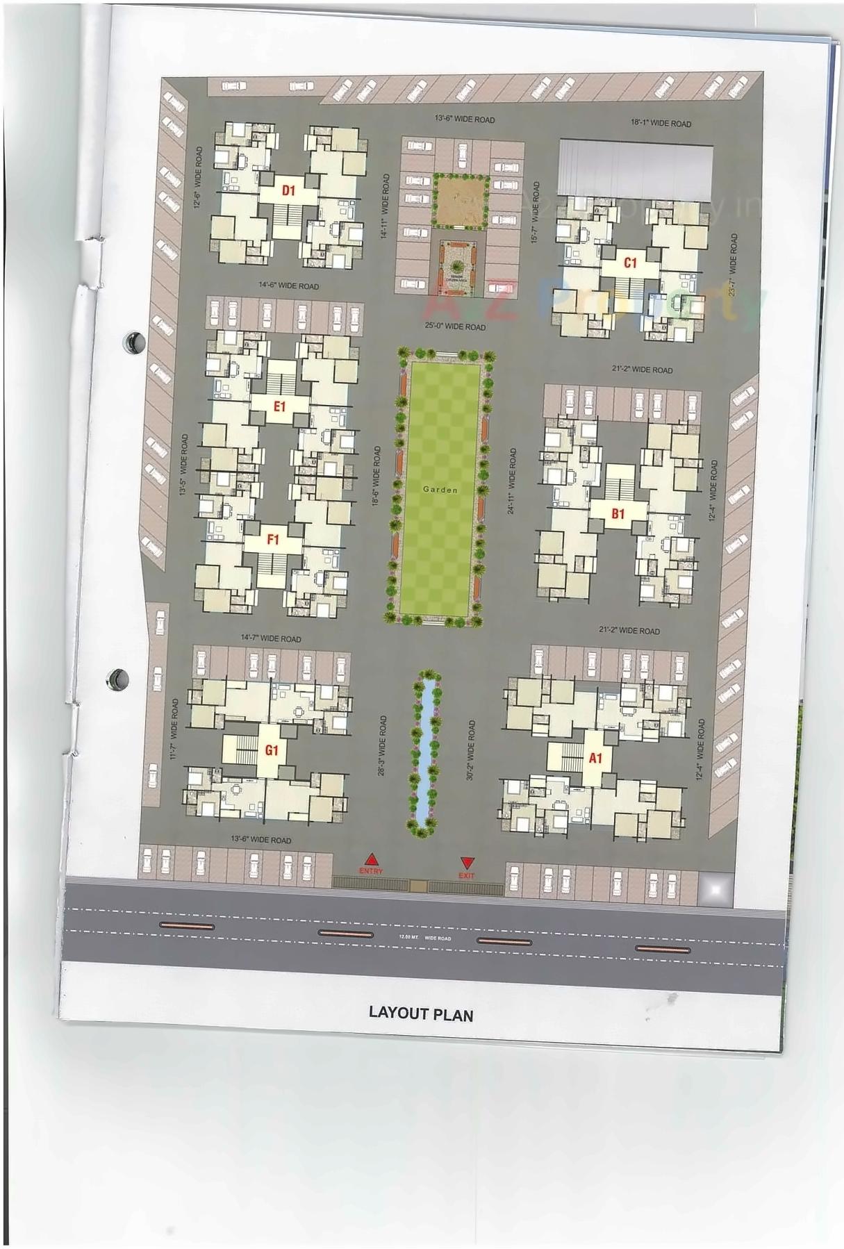Layout of real estate project Gopinath Heights located at Surat, Surat, Gujarat
