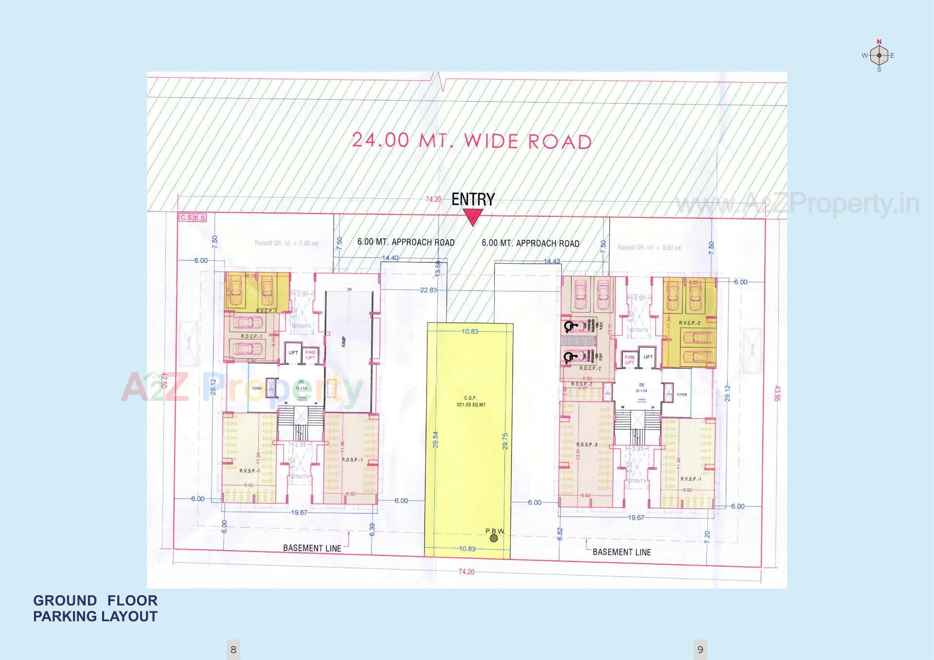 Layout of real estate project Gopinath Sky located at Katargam, Surat, Gujarat