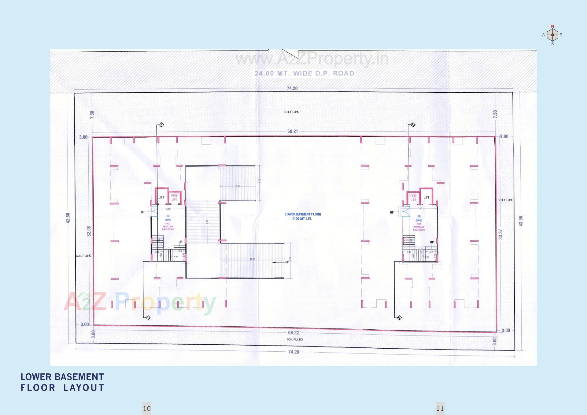 Layout of real estate project Gopinath Sky located at Katargam, Surat, Gujarat