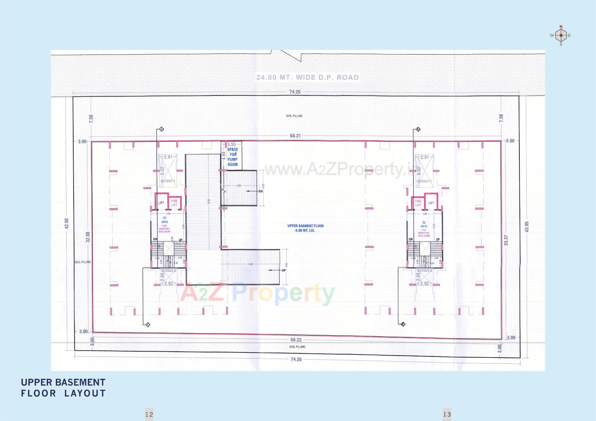 Layout of real estate project Gopinath Sky located at Katargam, Surat, Gujarat
