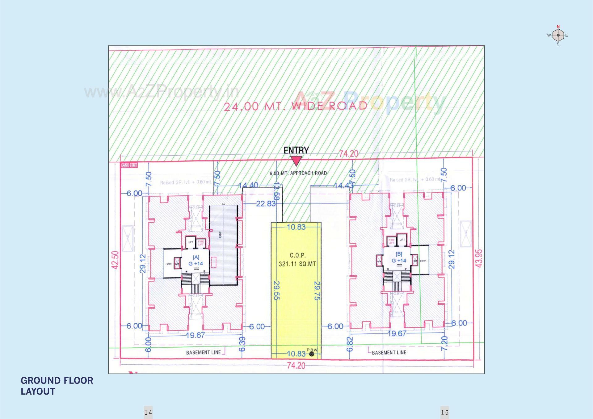 Layout of real estate project Gopinath Sky located at Katargam, Surat, Gujarat