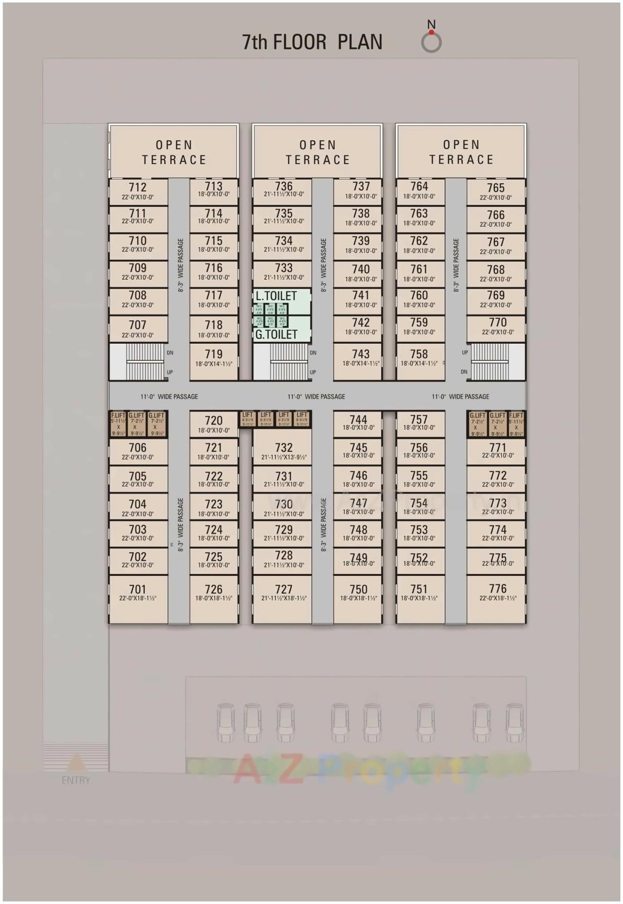 Layout of real estate project Goverdhan Textile Market located at Puna, Surat, Gujarat