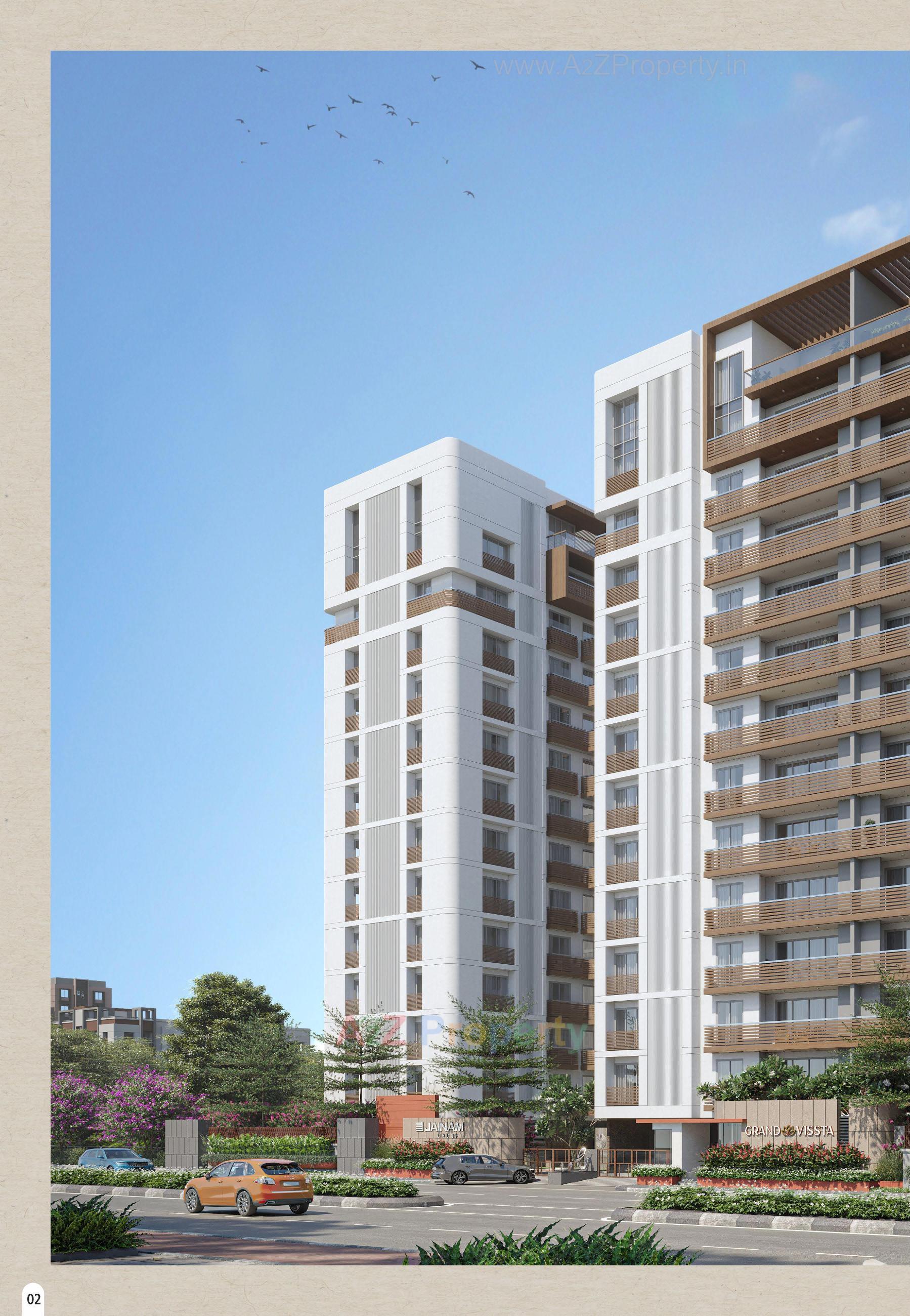 3D Elevation of real estate project Grand Vissta located at Abhva, Surat, Gujarat