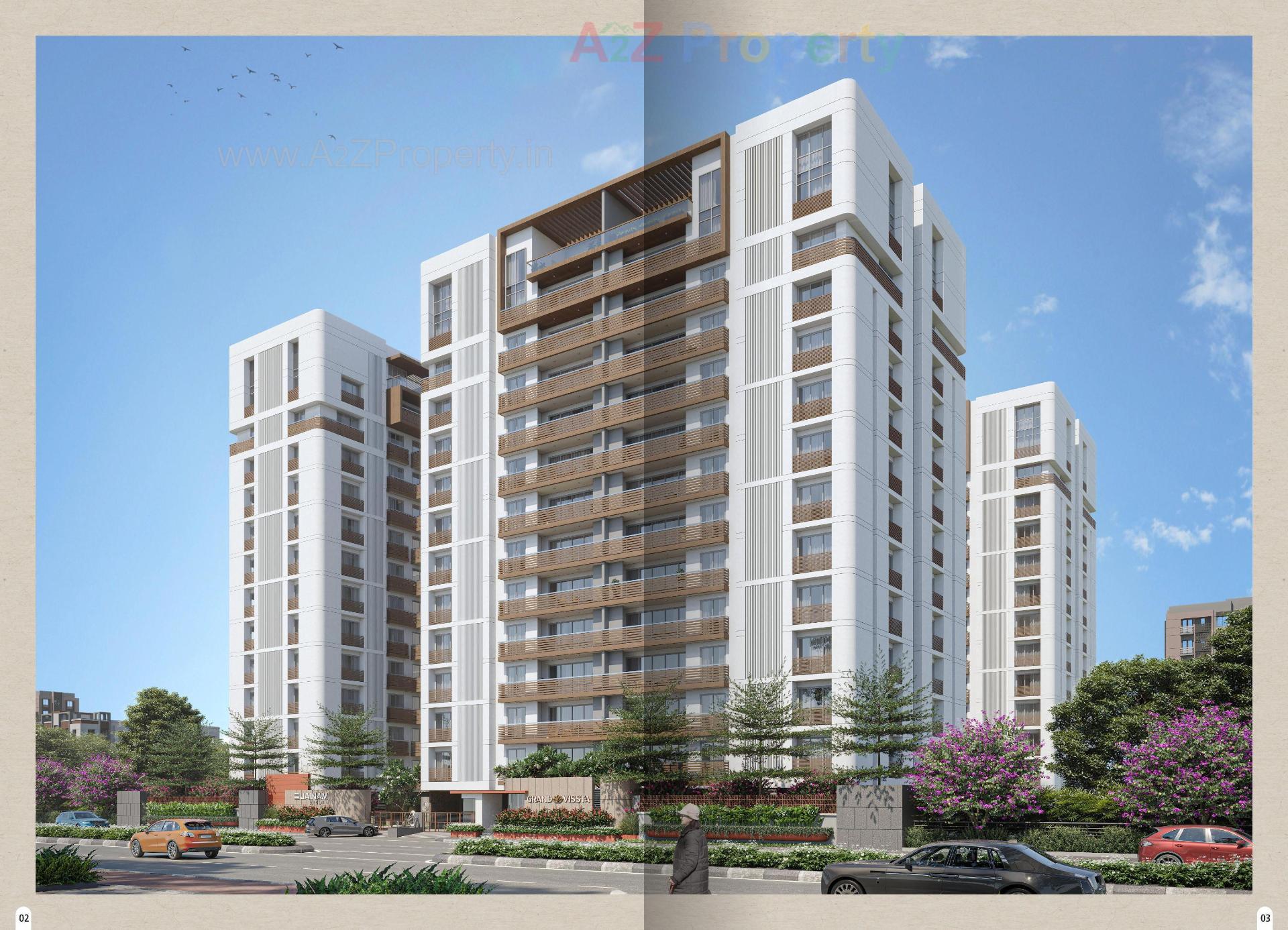 3D Elevation of real estate project Grand Vissta located at Abhva, Surat, Gujarat