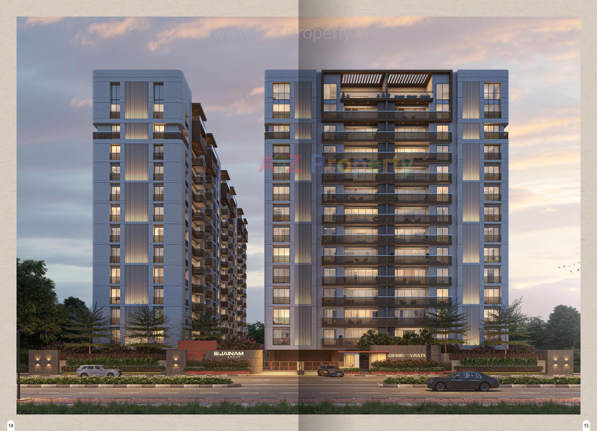 3D Elevation of real estate project Grand Vissta located at Abhva, Surat, Gujarat