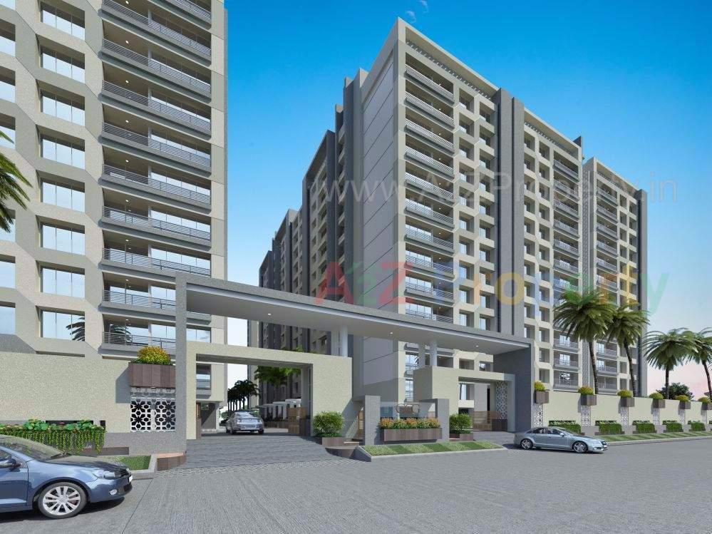 3D Elevation of real estate project Green City Gold located at Bhatha, Surat, Gujarat