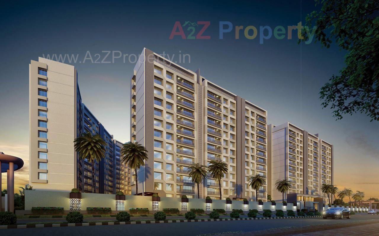 3D Elevation of real estate project Green City Gold located at Bhatha, Surat, Gujarat