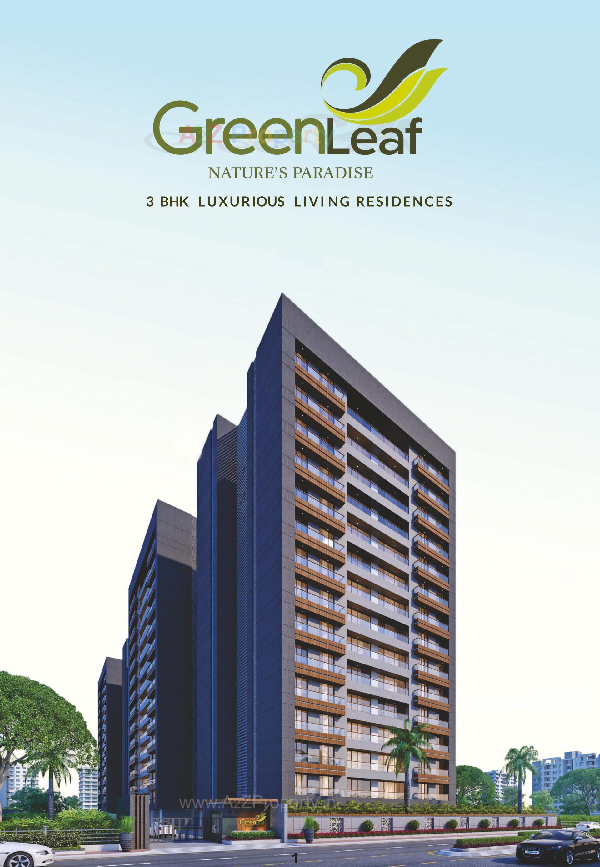 3D Elevation of real estate project Green Leaf located at Vesu, Surat, Gujarat