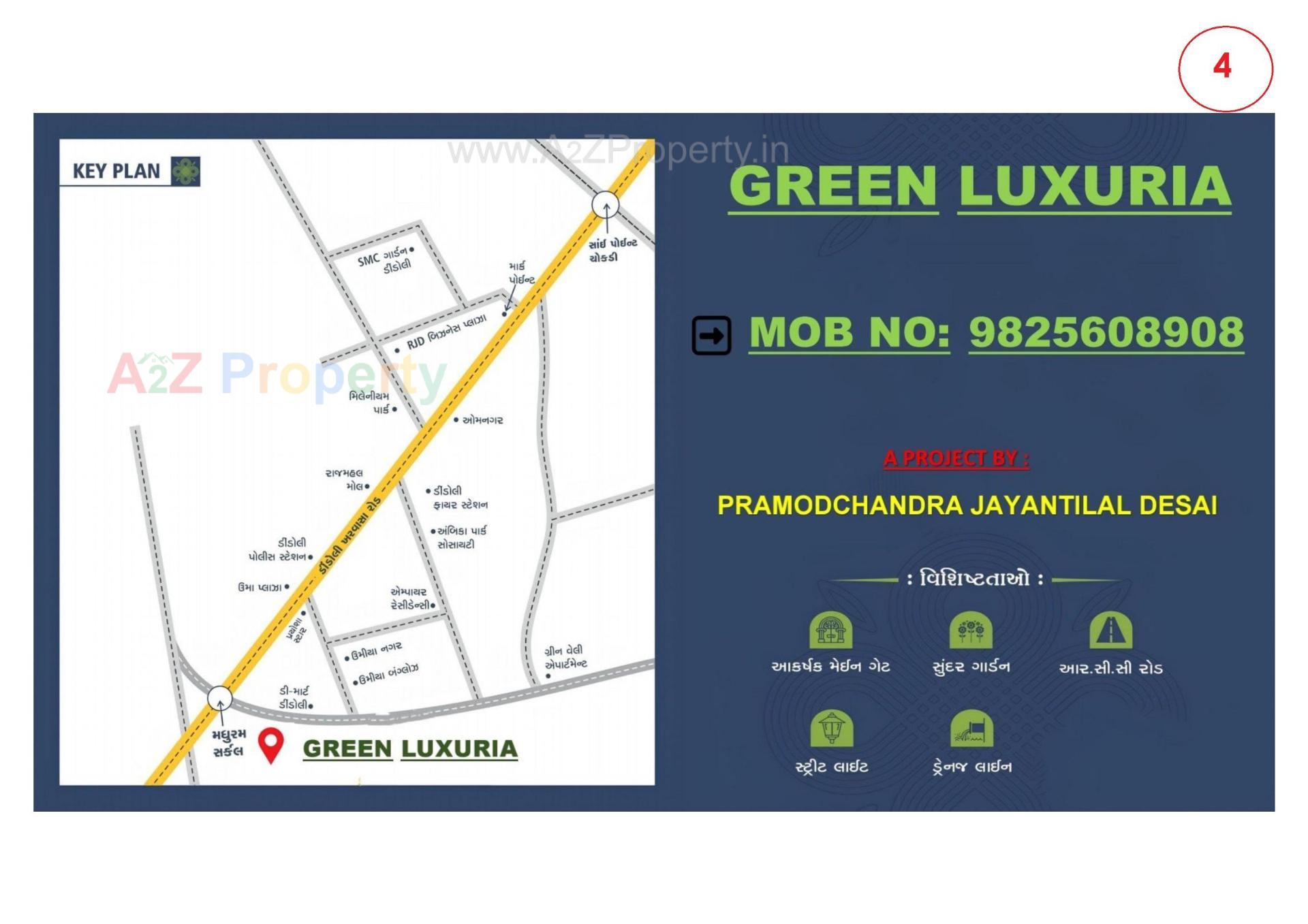  of real estate project Green Luxuria located at Deladva, Surat, Gujarat