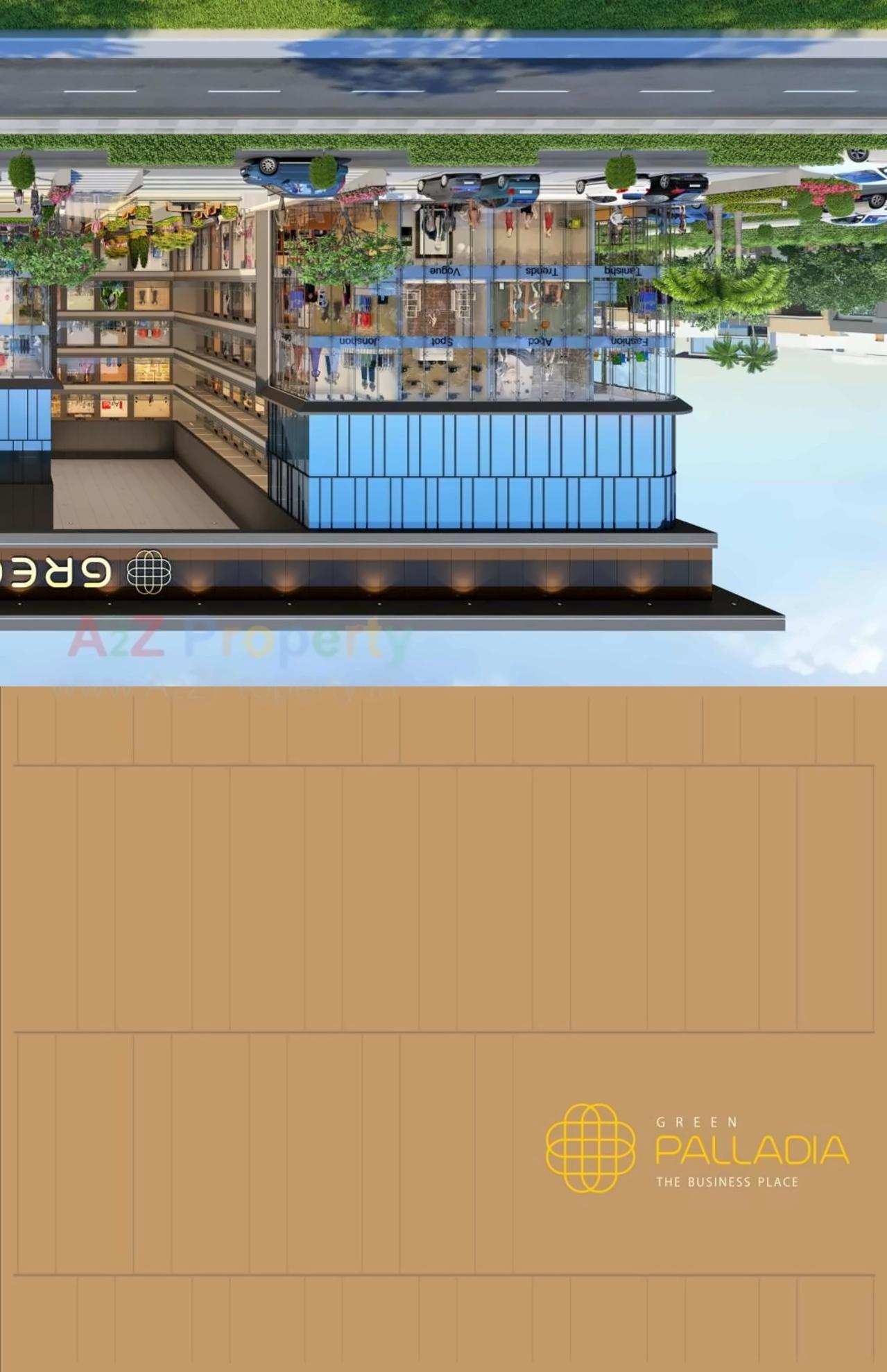 3D Elevation of real estate project Green Palladia located at Palanpur, Surat, Gujarat