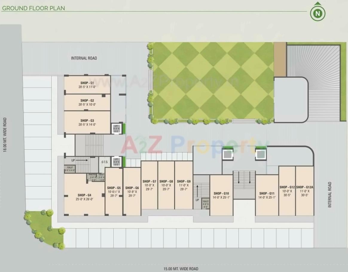Layout of real estate project Green Palm located at Pal, Surat, Gujarat