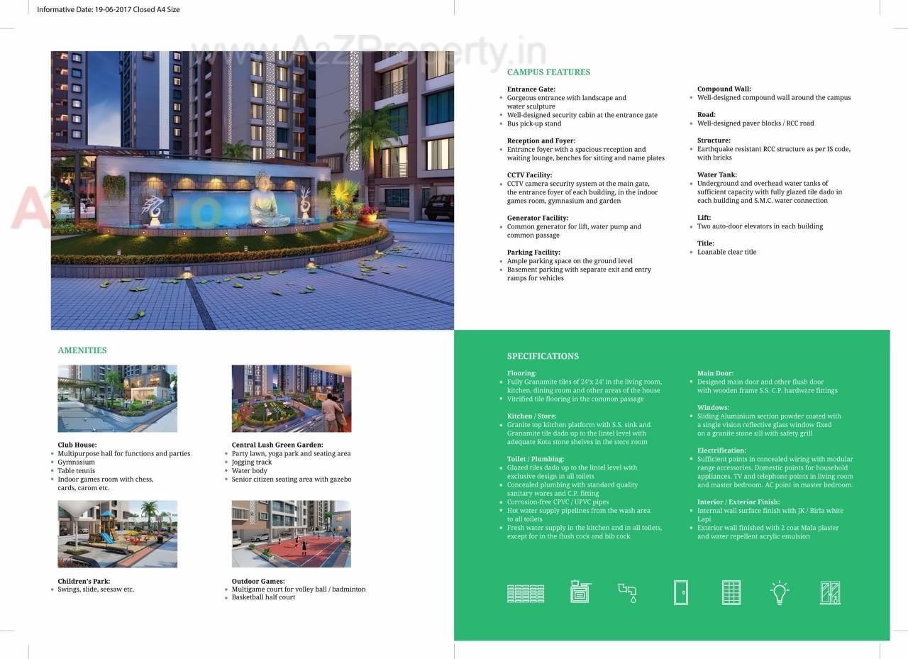  of real estate project Green Paradise located at Jahangirabad, Surat, Gujarat