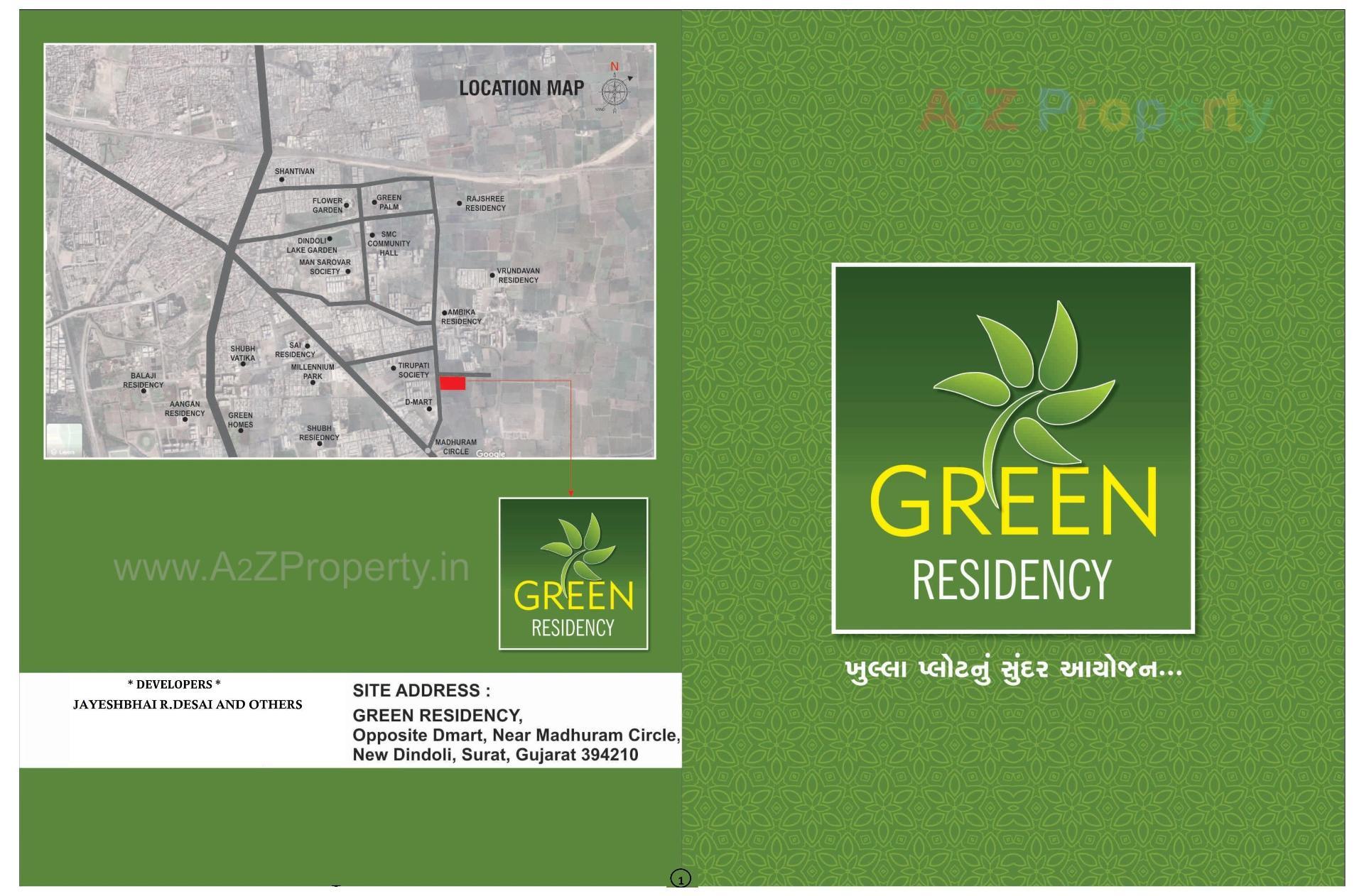  of real estate project Green Residency located at Deladva, Surat, Gujarat