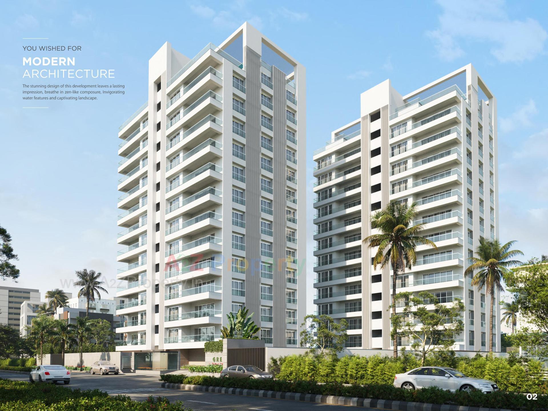 3D Elevation of real estate project Green Serene located at Surat, Surat, Gujarat