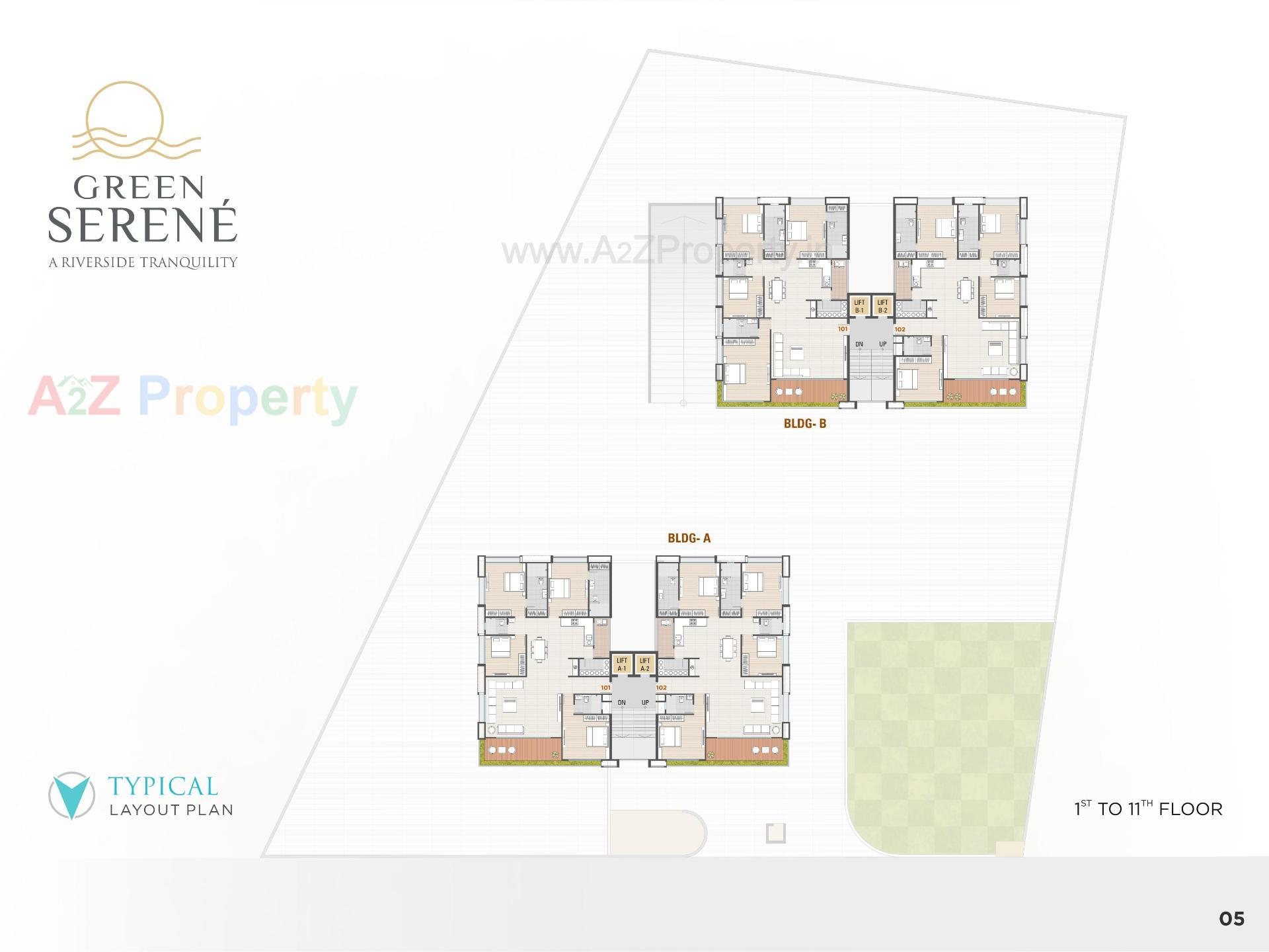 Layout of real estate project Green Serene located at Surat, Surat, Gujarat