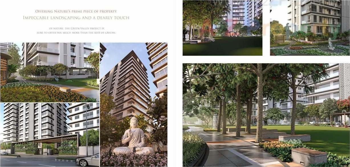 3D Elevation of real estate project Green Valley located at Bharthna-vesu, Surat, Gujarat