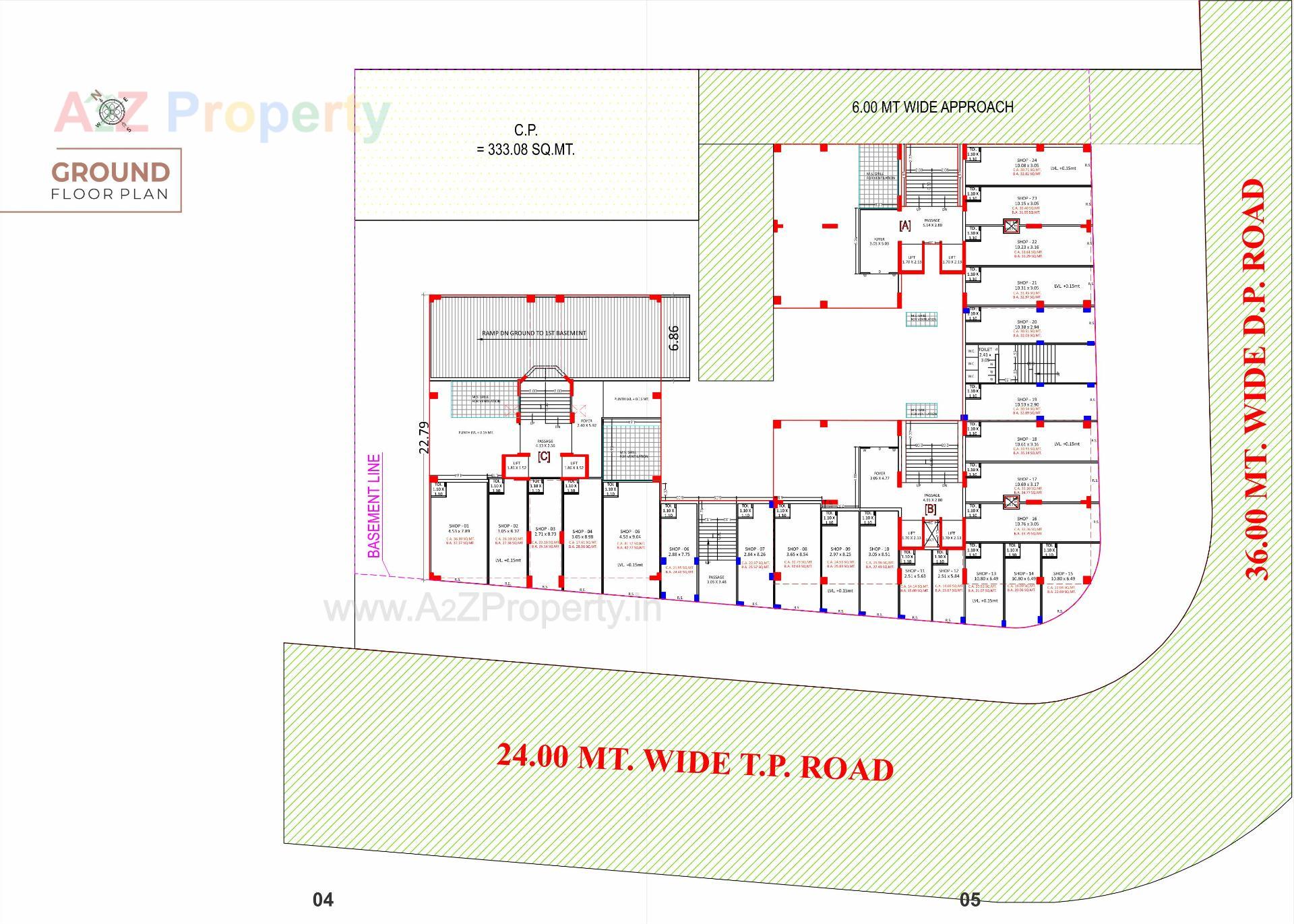 Layout of real estate project Green View Heights located at Abrama, Surat, Gujarat
