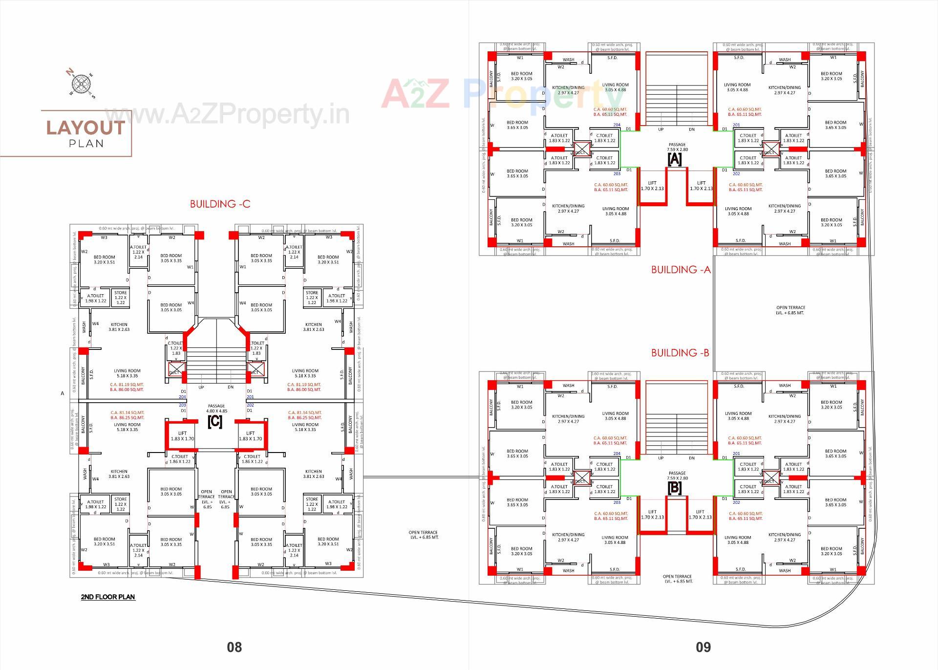Layout of real estate project Green View Heights located at Abrama, Surat, Gujarat