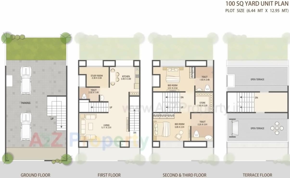 Layout of real estate project Green Willows located at Jahangir-pura, Surat, Gujarat