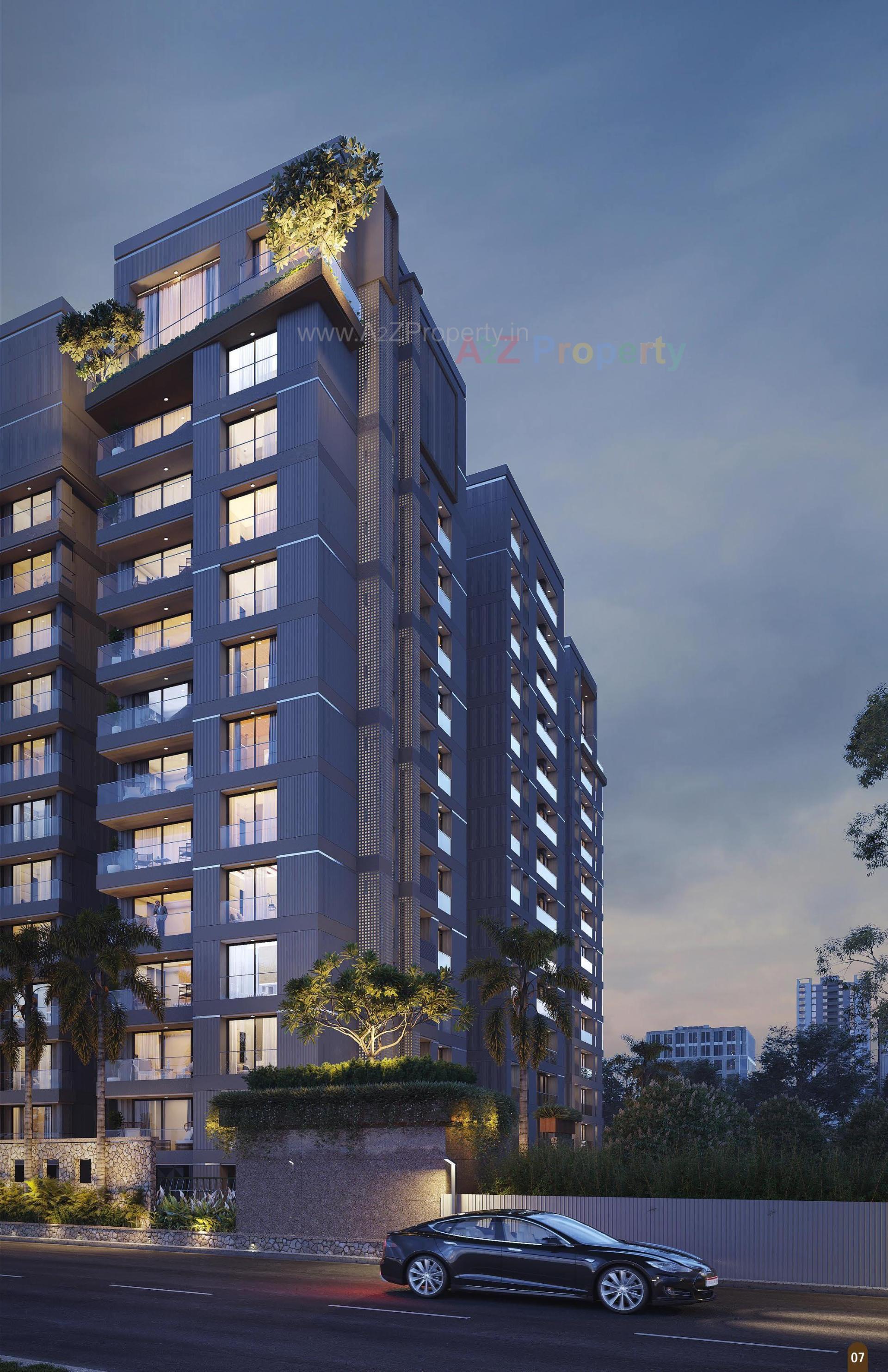 3D Elevation of real estate project Greenopolis located at Vesu, Surat, Gujarat