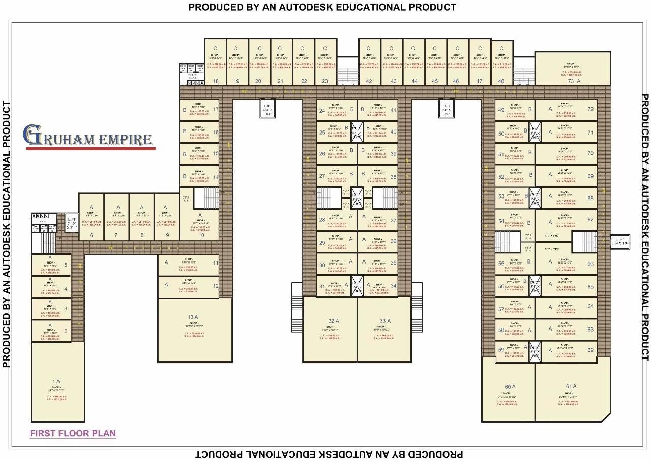 Layout of real estate project Gruham Empire located at Kosad, Surat, Gujarat