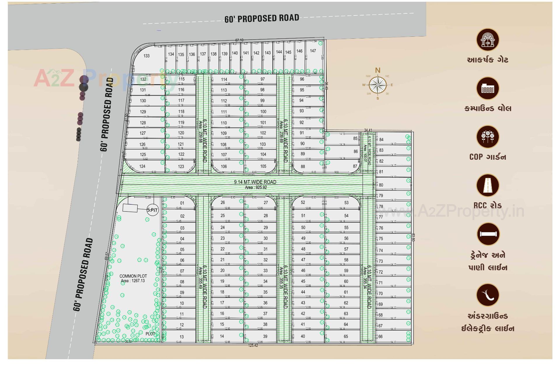 Layout of real estate project Gruham Palace located at Deladva, Surat, Gujarat